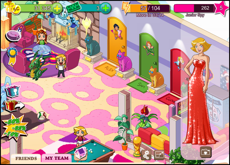 totally spies mall game